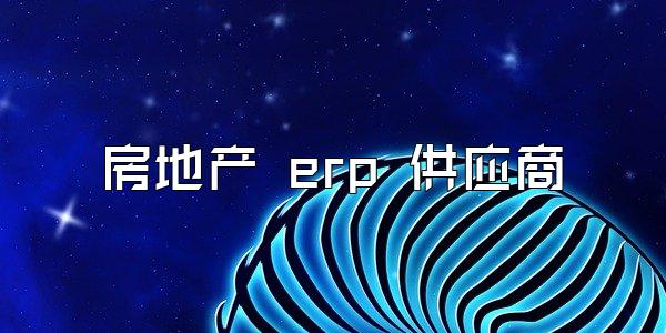 房地产 erp 供应商