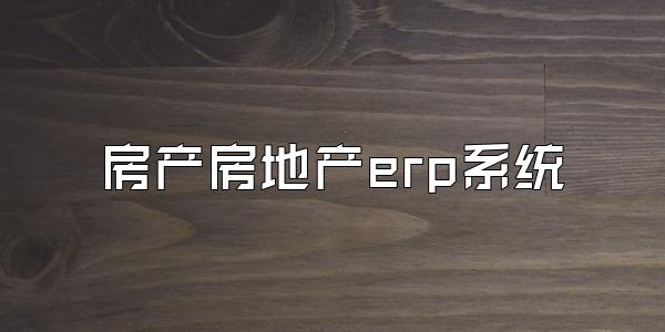 房产房地产erp系统