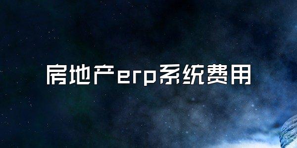 房地产erp系统费用