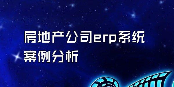 房地产公司erp系统案例分析