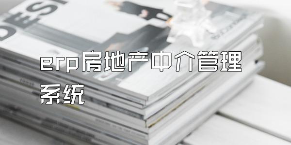 erp房地产中介管理系统