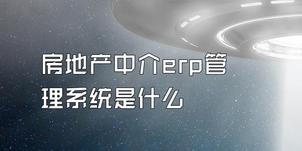 房地产中介erp管理系统是什么