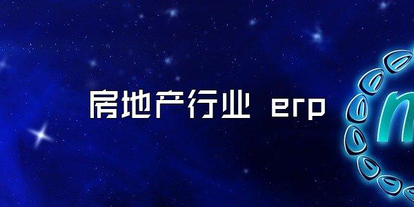 房地产行业 erp