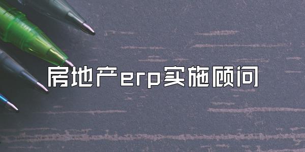 房地产erp实施顾问