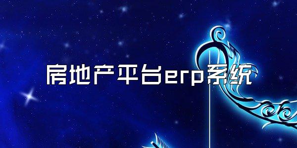 房地产平台erp系统