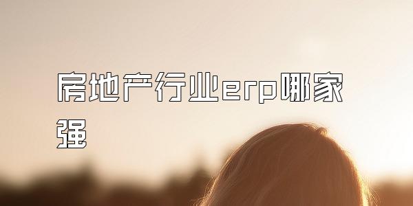 房地产行业erp哪家强