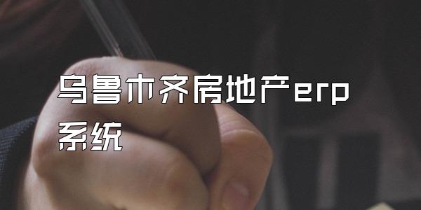 乌鲁木齐房地产erp系统
