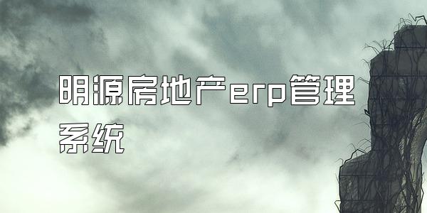 明源房地产erp管理系统