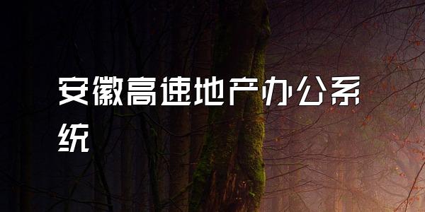 安徽高速地产办公系统