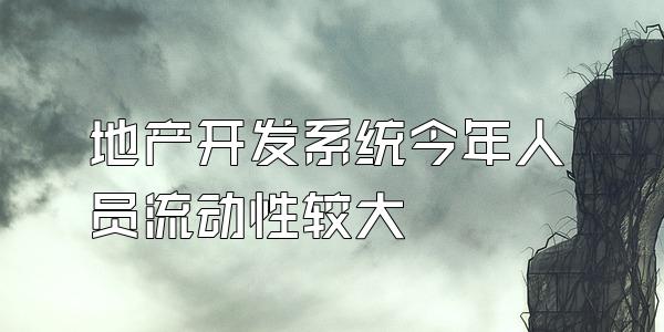 地产开发系统今年人员流动性较大