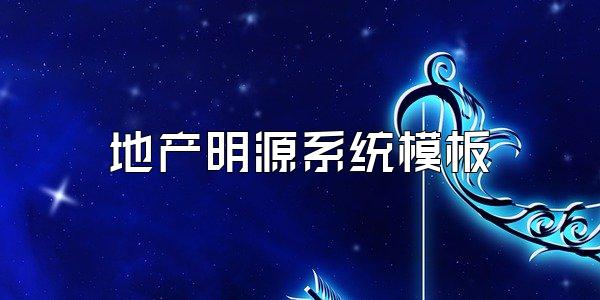 地产明源系统模板