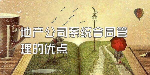 地产公司系统合同管理的优点