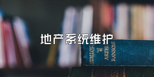 地产系统维护