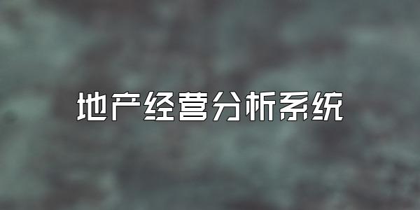 地产经营分析系统