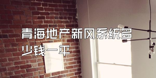 青海地产新风系统多少钱一平