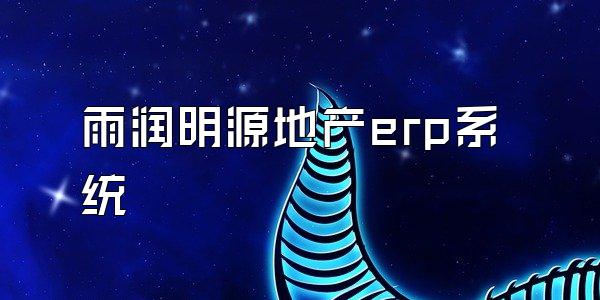 雨润明源地产erp系统