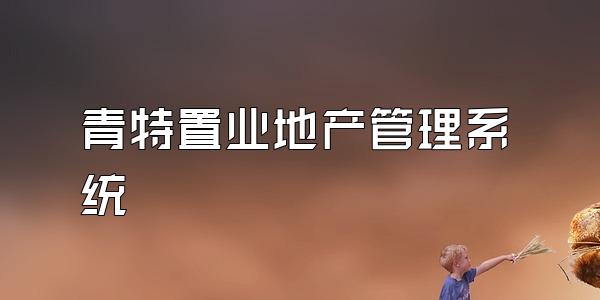 青特置业地产管理系统