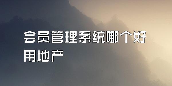 会员管理系统哪个好用地产