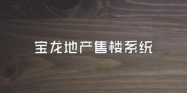 宝龙地产售楼系统
