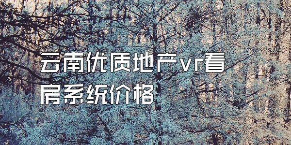 云南优质地产vr看房系统价格