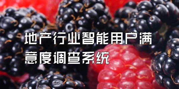 地产行业智能用户满意度调查系统