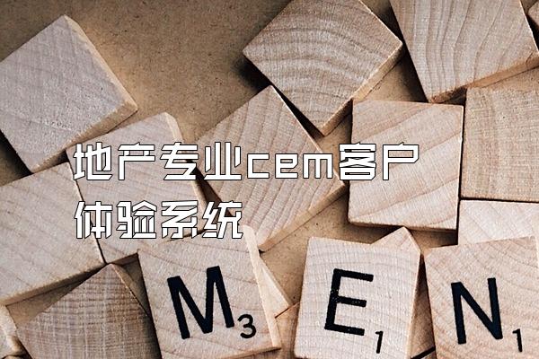 地产专业cem客户体验系统