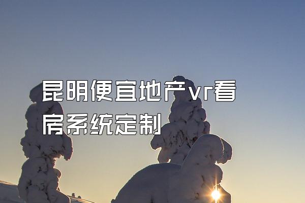 昆明便宜地产vr看房系统定制