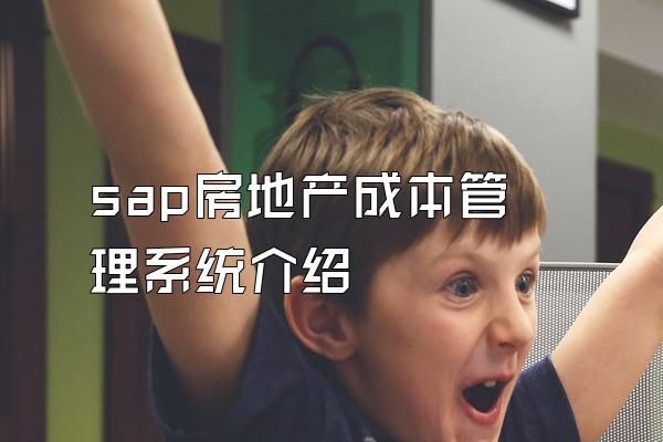 sap房地产成本管理系统介绍