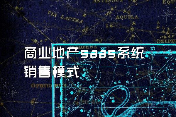 商业地产saas系统销售模式