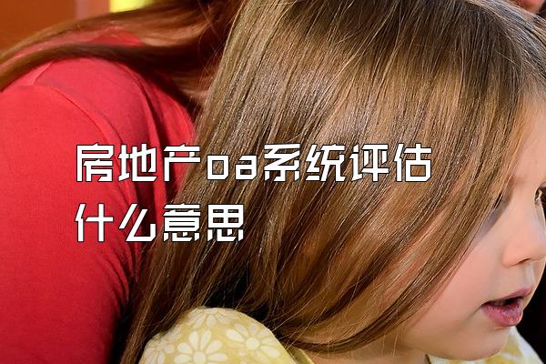 房地产oa系统评估什么意思